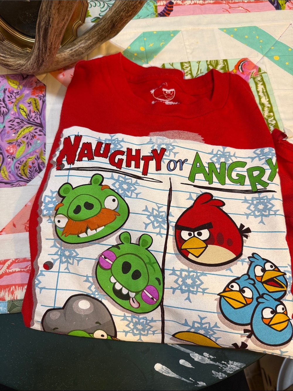Angry Birds Kids Red 'Naughty or Angry' Graphic Tee